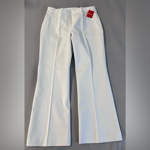 New SPANX Silver Linings Kick Flare Pull-on Pants size Large in Classic White - Picture 3 of 15